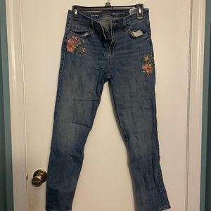 Embroidery Boyfriend jeans